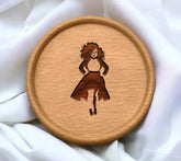 Plus Size Woman with Curly Hair -  Fashion SVG SVG